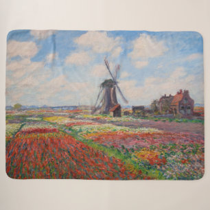 Claude Monet - Tulpveld in Holland Sherpa Deken