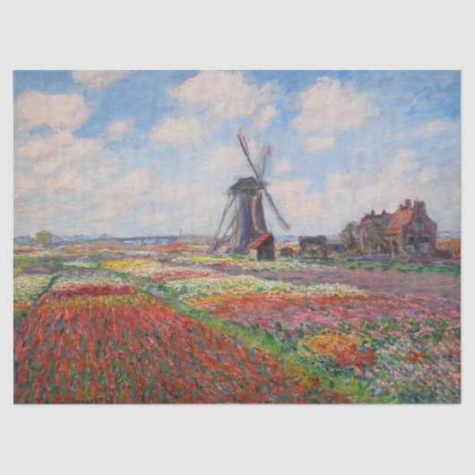 Claude Monet - Tulpveld in Holland Tissuepapier (Voorkant)