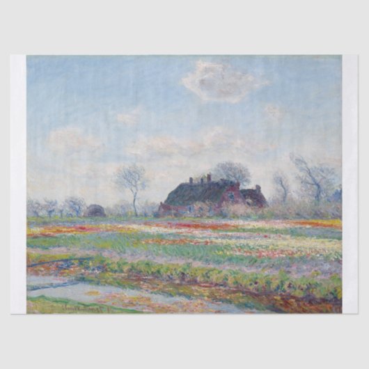 Claude Monet | Tulpvelden te Sassenheim (1886) Tissuepapier (Voorkant)