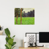 Claude Monet | Twee bomen in de Prairie Poster (Thuiskantoor)