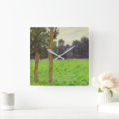 Claude Monet | Twee bomen in de Prairie Vierkante Klok (Huis)