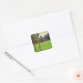 Claude Monet | Twee bomen in de Prairie Vierkante Sticker (Envelop)