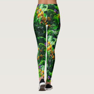 Claude Monet Type Stylized Garden Iris Leggings