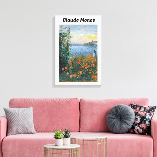 Claude Monet uitgerekt canvas Afdruk (Insitu (Woonkamer))