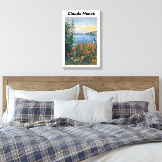 Claude Monet uitgerekt canvas Afdruk (Insitu (Slaapkamer))