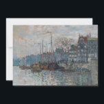 Claude Monet - Uitzicht Amsterdam Bedankkaart<br><div class="desc">Uitzicht van de Prins Hendrikkade en de Kromme Waal in Amsterdam - Claude Monet, Olieverf op doek, 1874</div>