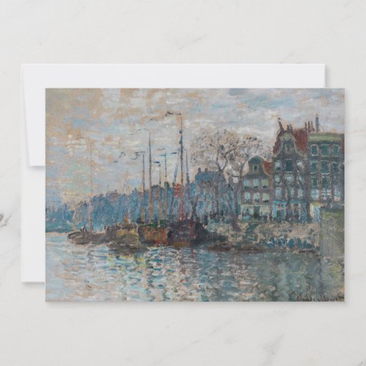 Claude Monet - Uitzicht Amsterdam Bedankkaart (Voorkant)