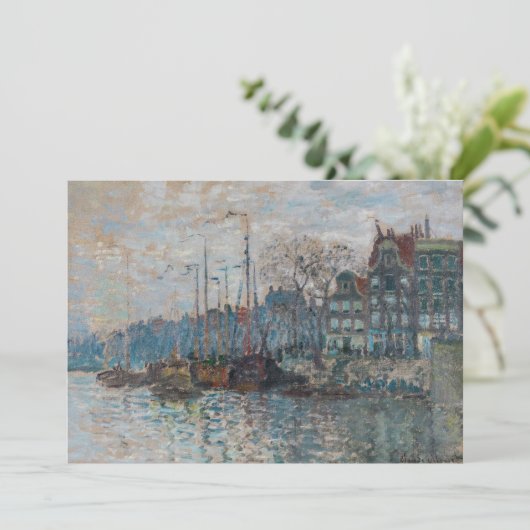 Claude Monet - Uitzicht Amsterdam Bedankkaart (Staand voorkant)
