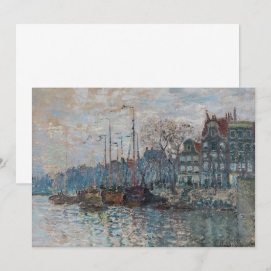 Claude Monet - Uitzicht Amsterdam Bedankkaart (Voorkant / Achterkant)