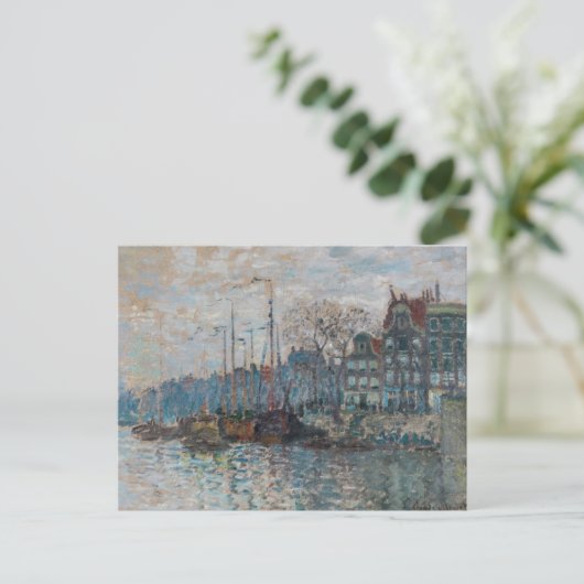 Claude Monet - Uitzicht Amsterdam Briefkaart (Staand voorkant)