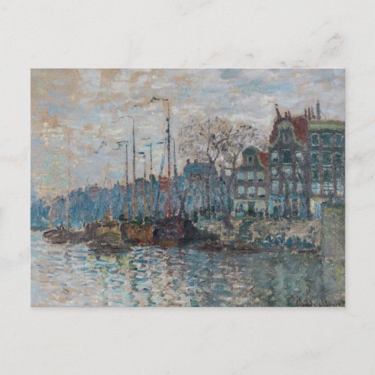 Claude Monet - Uitzicht Amsterdam Briefkaart (Voorkant)