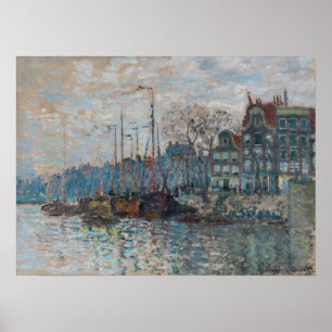 Claude Monet - Uitzicht Amsterdam Poster