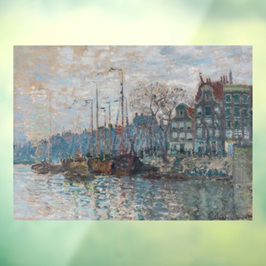 Claude Monet - Uitzicht Amsterdam Raamsticker (Vel 3)