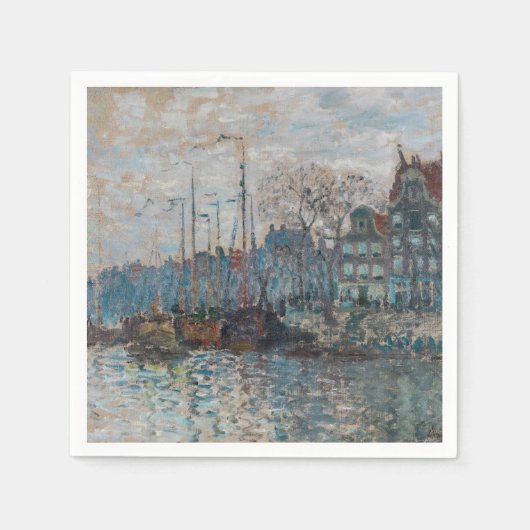 Claude Monet - Uitzicht Amsterdam Servet (Voorkant)