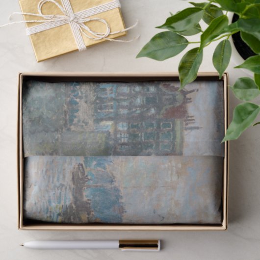 Claude Monet - Uitzicht Amsterdam Tissuepapier (Geschenk)