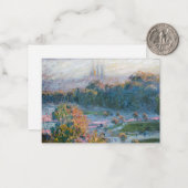 Claude Monet - Uitzicht van de Tuileries, Studie Notitiekaartje (Voorkant / Achterkant in situ)