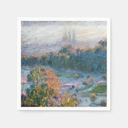 Claude Monet - Uitzicht van de Tuileries, Studie Servet (Voorkant)