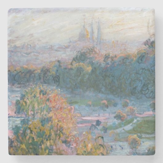 Claude Monet - Uitzicht van de Tuileries, Studie Stenen Onderzetter (Voorkant)