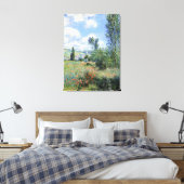 Claude Monet Uitzicht van Vétheuil Canvas Afdruk (Insitu (Slaapkamer))