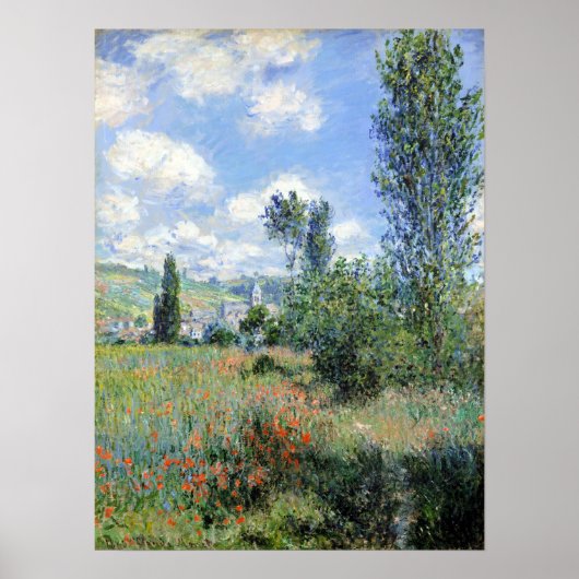 Claude Monet Uitzicht van Vétheuil Poster (Voorkant)