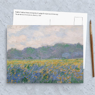 Claude Monet - Veld met gele irissen in Giverny Briefkaart