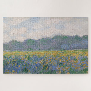 Claude Monet - Veld met gele irissen in Giverny Legpuzzel