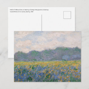 Claude Monet - Veld van gele irissen bij Giverny Briefkaart