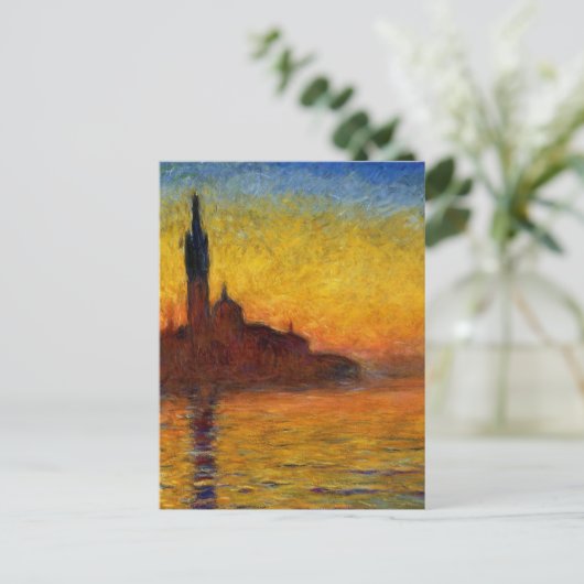 Claude Monet // Venice Twilight Briefkaart (Staand voorkant)