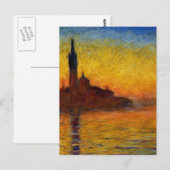 Claude Monet // Venice Twilight Briefkaart (Voorkant / Achterkant)
