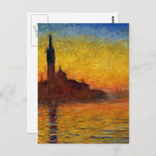 Claude Monet // Venice Twilight Briefkaart (Voorkant / Achterkant)
