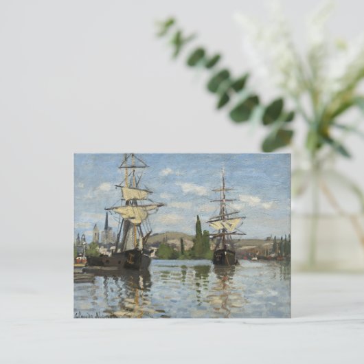 Claude Monet verscheept op de Seine River Travel A Briefkaart (Staand voorkant)