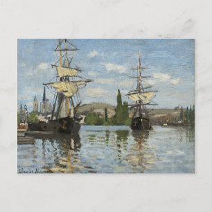 Claude Monet verscheept op de Seine River Travel A Briefkaart