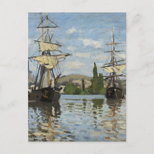 Claude Monet verscheept op de Seine River Travel A Briefkaart (Voorkant)