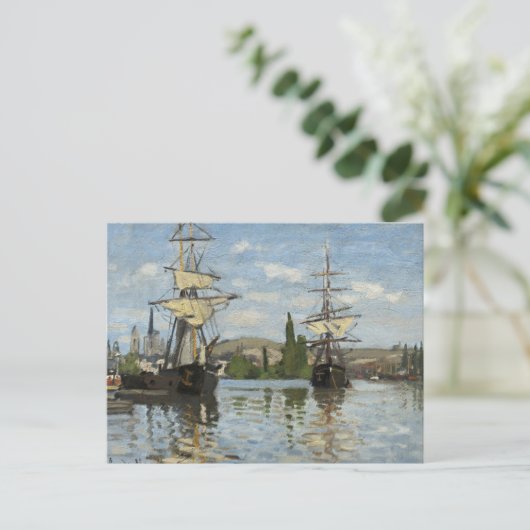 Claude Monet verscheept op de Seine River Travel A Briefkaart (Staand voorkant)