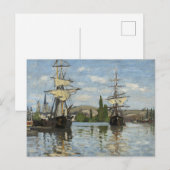 Claude Monet verscheept op de Seine River Travel A Briefkaart (Voorkant / Achterkant)