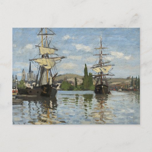Claude Monet verscheept op de Seine River Travel A Briefkaart (Voorkant)