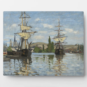 Claude Monet verscheept op de Seine River Travel A Fotoplaat