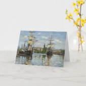 Claude Monet verscheept op de Seine River Travel A Kaart (Gele Bloem)