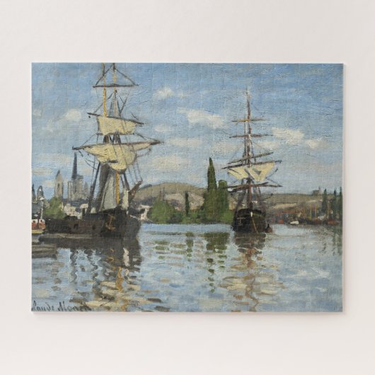 Claude Monet verscheept op de Seine River Travel A Legpuzzel (Horizontaal)