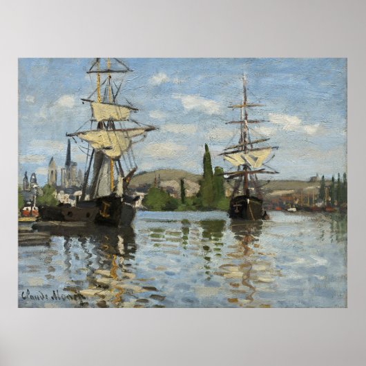 Claude Monet verscheept op de Seine River Travel A Poster (Voorkant)