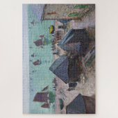 Claude Monet Vertrek van de boten Étretat Legpuzzel (Verticaal)