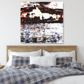 Claude_Monet_-_Vétheuil Canvas Afdruk (Insitu (Slaapkamer))