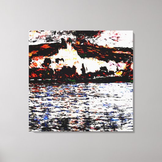 Claude_Monet_-_Vétheuil Canvas Afdruk (Voorkant)