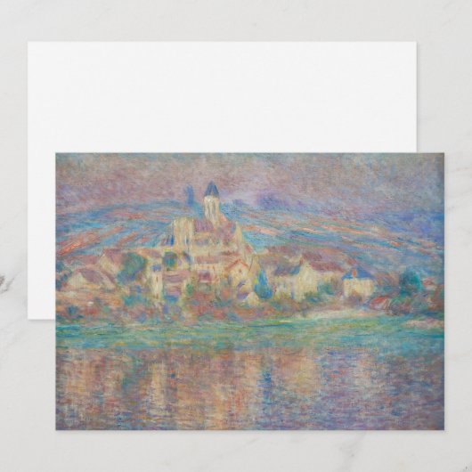 Claude Monet - Vetheuil, Sunset Bedankkaart (Voorkant / Achterkant)