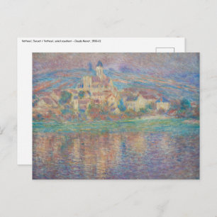 Claude Monet - Vetheuil, Sunset Briefkaart