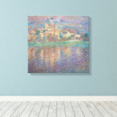 Claude Monet - Vetheuil, Sunset Canvas Afdruk (Insitu (Houten vloer))