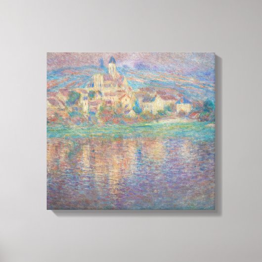 Claude Monet - Vetheuil, Sunset Canvas Afdruk (Voorkant)