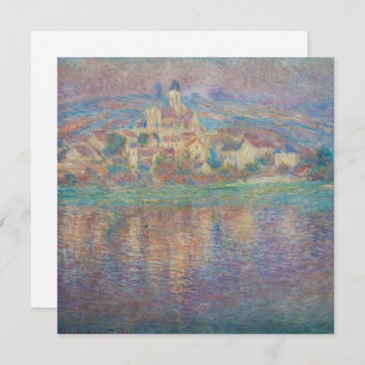 Claude Monet - Vetheuil, Sunset Kaart (Voorkant / Achterkant)