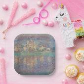 Claude Monet - Vetheuil, Sunset Papieren Bordje (Feest)