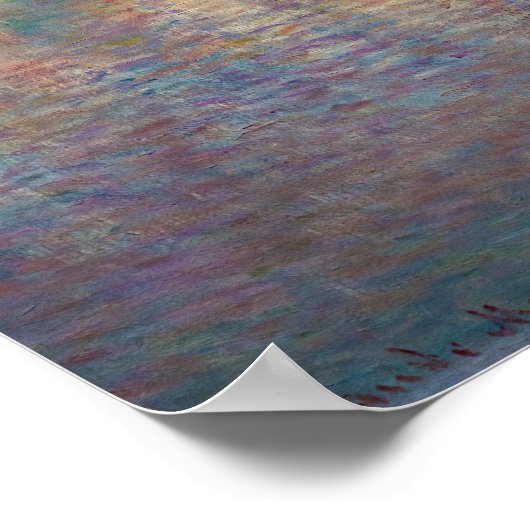 Claude Monet - Vetheuil, Sunset Poster (Hoek)